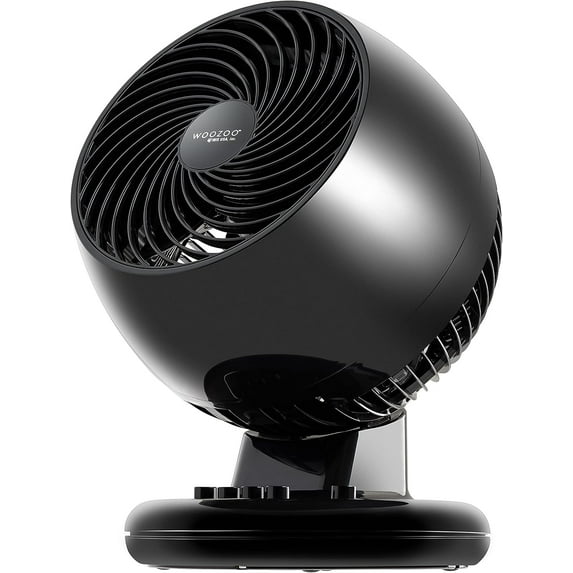 IRIS USA WOOZOO Fan, Oscillating Desk Fan, Table Air Circulator, Fan for Bedroom, 3 Speeds, 74ft Max Air Distance, 13 Inches, 112° Adjustable Tilt, 35 db Low Noise, Black