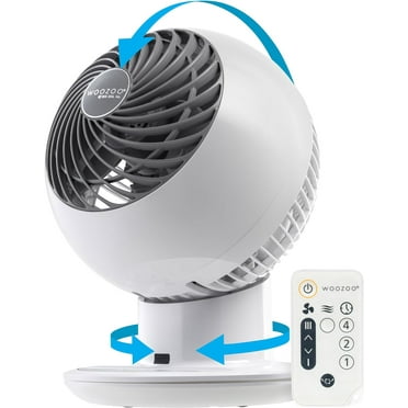 IRIS USA WOOZOO Fan with Remote, Oscillating, Desk, Table Air Circulator, Globe Fan, 5 Speeds, 82ft Max Air Distance, 90° Adjustable Tilt, 30 db Low Noise, New 2023 Model