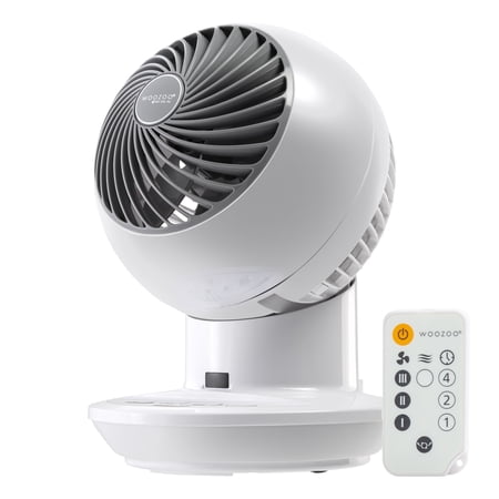 IRIS WOOZOO Oscillating Fan, Vortex Air Circulator, Remote Equipped 4-in-1 Fan w/ Timer & Multi Oscillating, 3 Speed