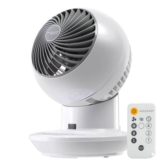 IRIS WOOZOO Oscillating Fan, Vortex Air Circulator, Remote Equipped 4-in-1 Fan w/ Timer & Multi Oscillation, 3 Speed