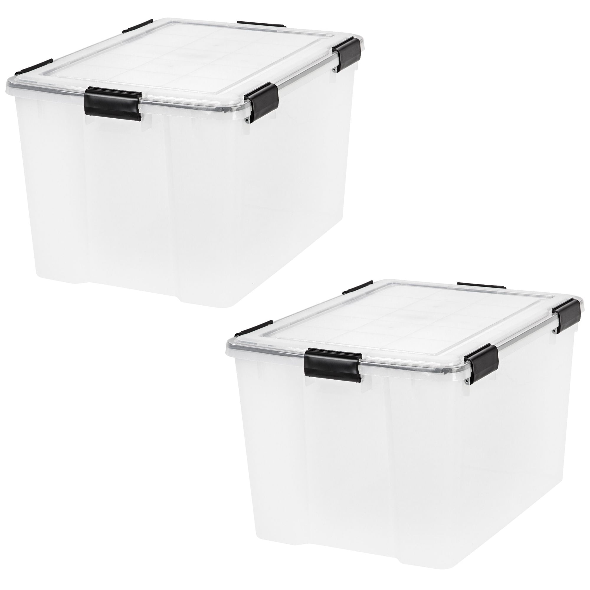 IRIS USA 33Qt. 3 Pack Holiday Wreath Storage Container Box with