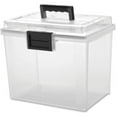 thumbnail image 1 of IRIS USA Weathertight Heavy Duty File Box with Organizer Lid, Gray, 4.75 gal, 1 of 2
