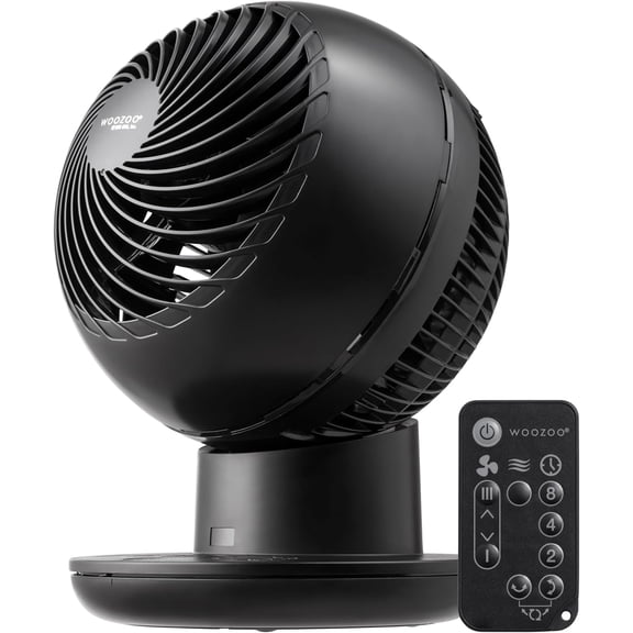 IRIS WOOZOO Fan with Remote, Table Air Circulator, Globe Fan, 8 Speeds