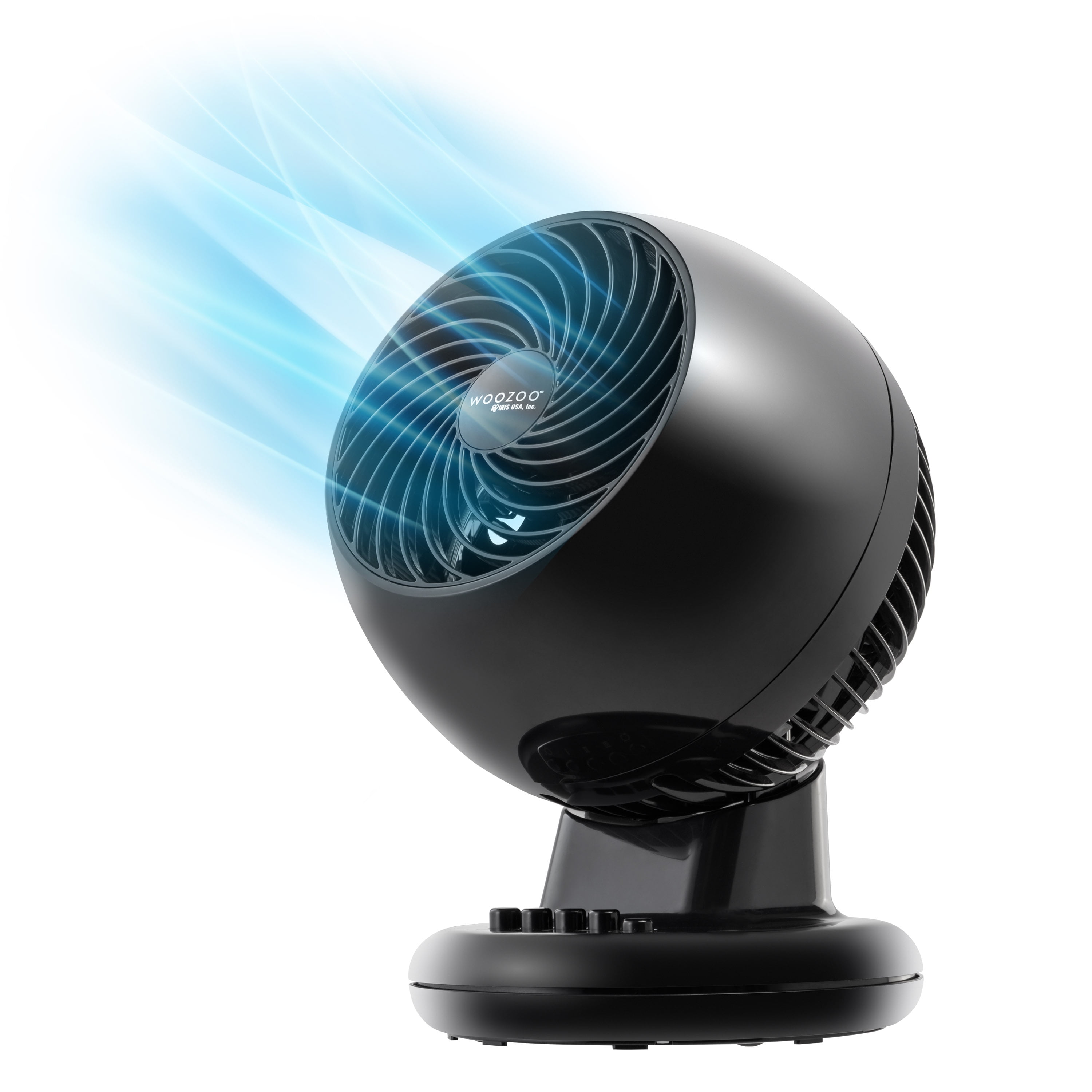 Medium Black Oscillating Pedestal Fan with Three Speed Settings