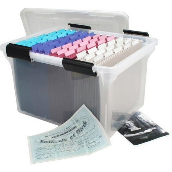 IRIS Weathertight Clear File Box, Each