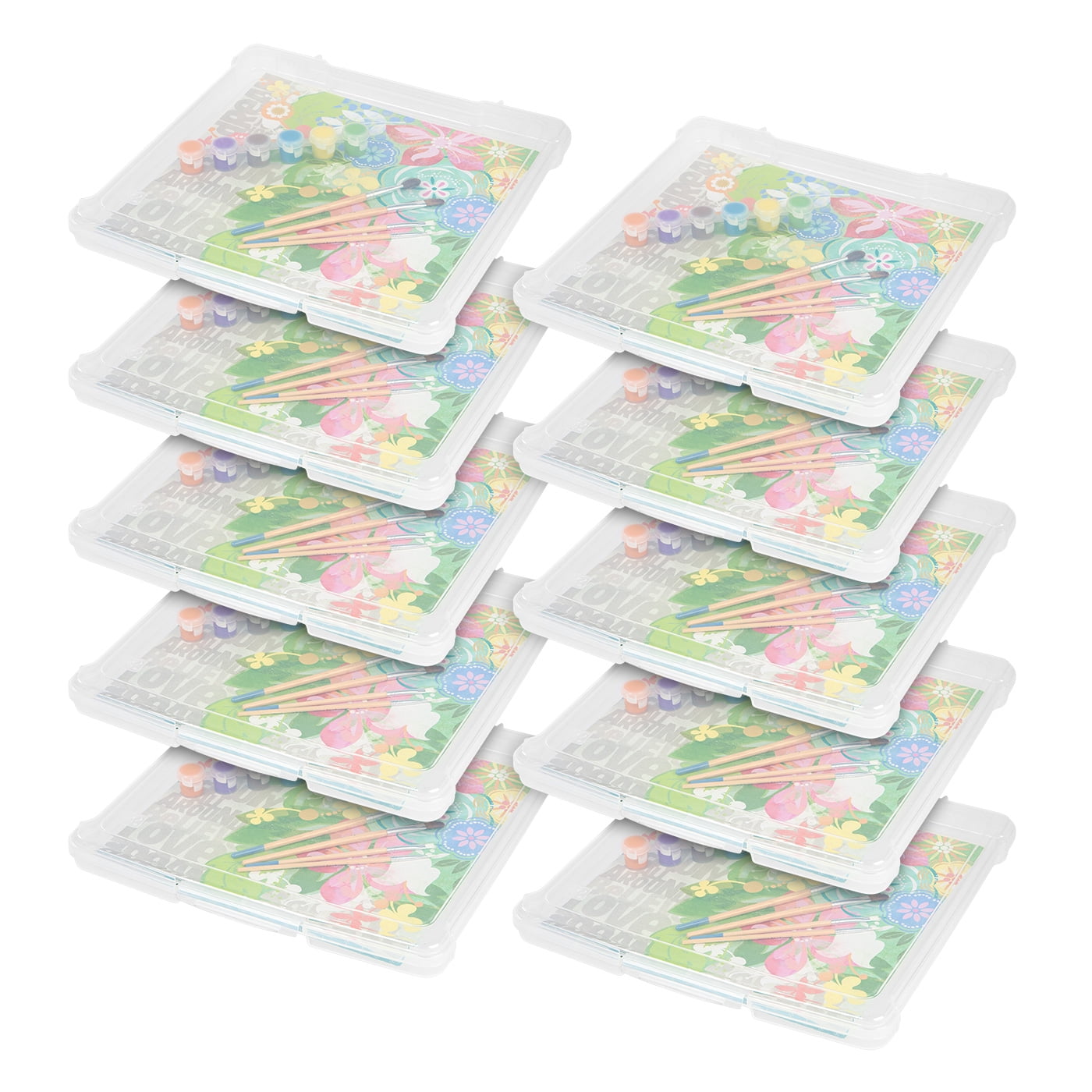 IRIS Portable Scrapbook Case for 12 x 12 Paper, 6 Pack, Clear 