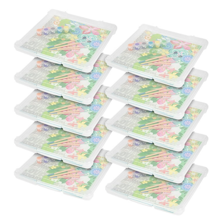 IRIS USA Fits 12 x 12 Paper Thick Portable Plastic Scrapbook