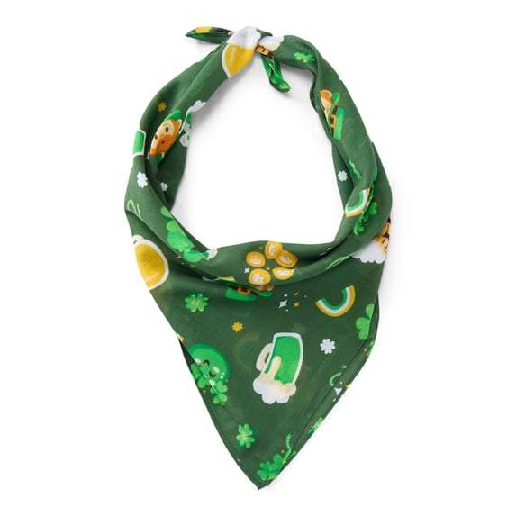 St. Patrick’s Day Women’s Irish Pub Bandana from Way to Celebrate, One Size, Green