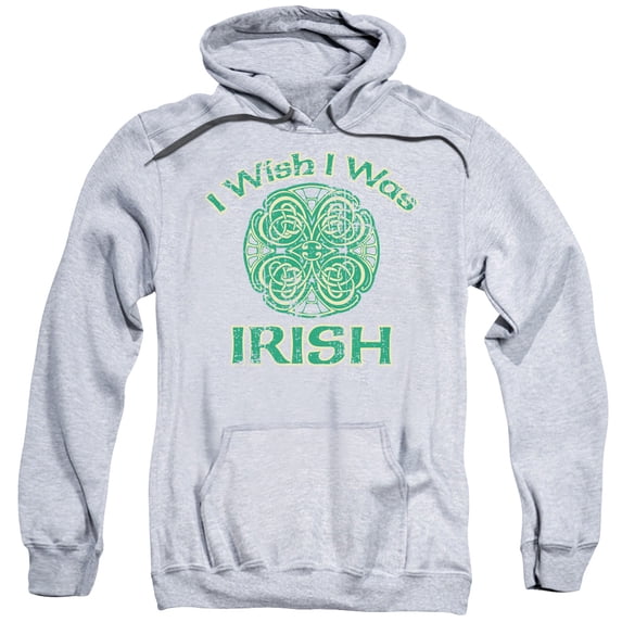 IRISH WISH-ADULT PULL-OVER HOODIE-ATHLETIC HEATHER-MD