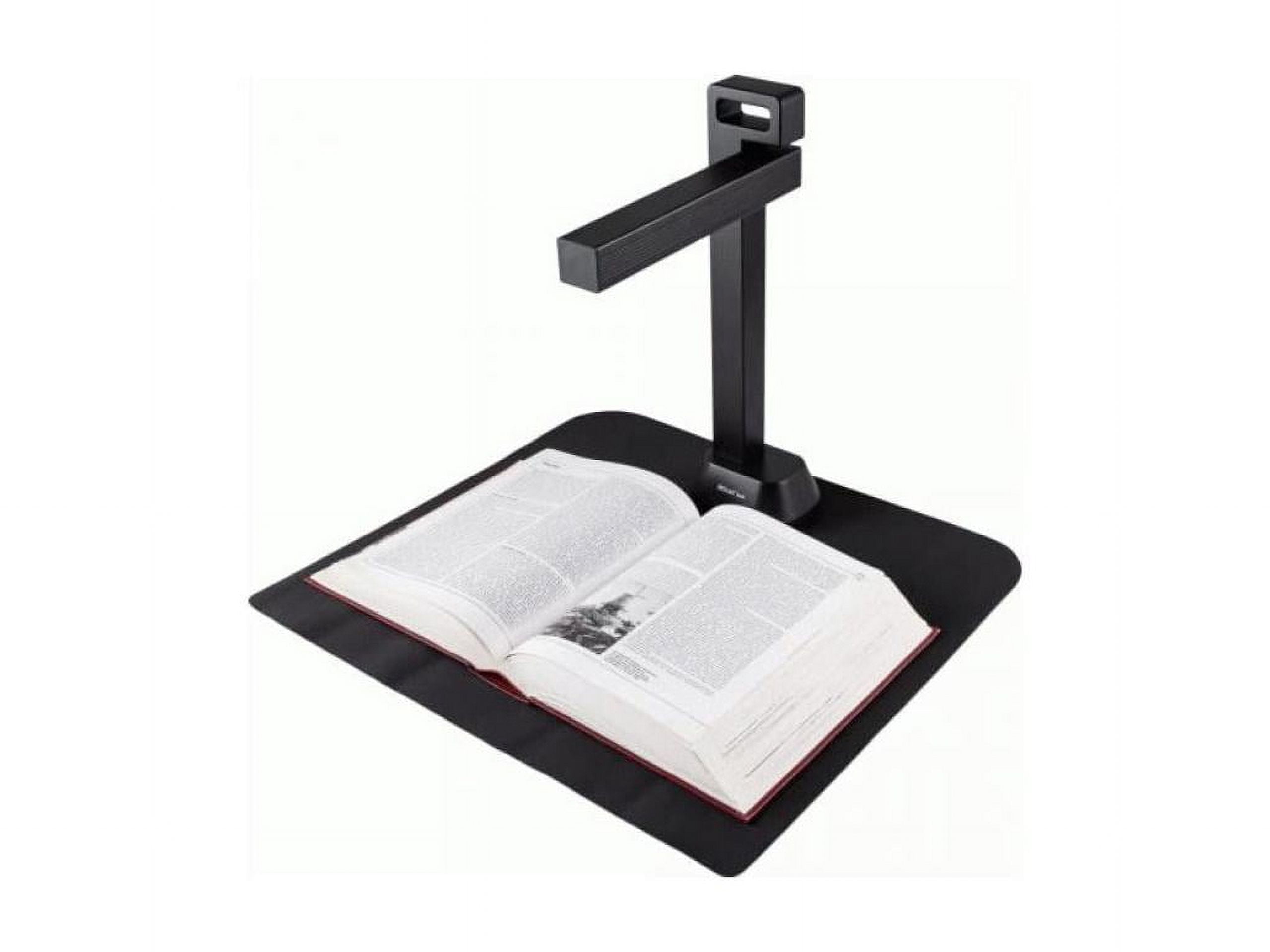 Black Overhead Book and Document Scanner with LED Light