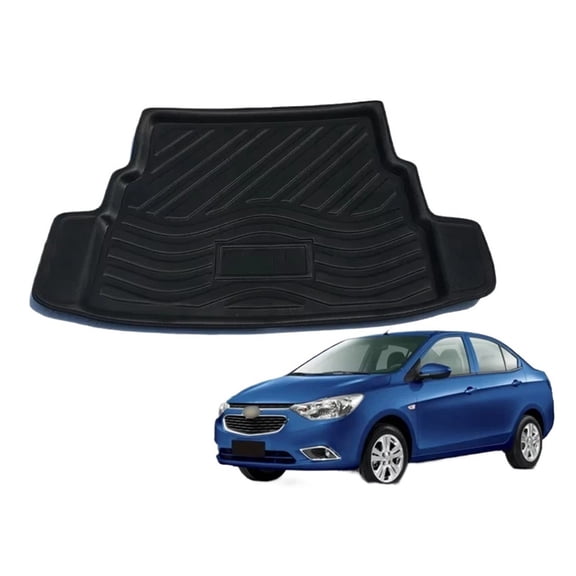 IRNUDENY Car Trunk Mat Compatible for Chevrolet Sail Aveo 2015-2023 2018 2020 Anti-Slip Trunk Mats Trunk Rear Easy Clean Pads