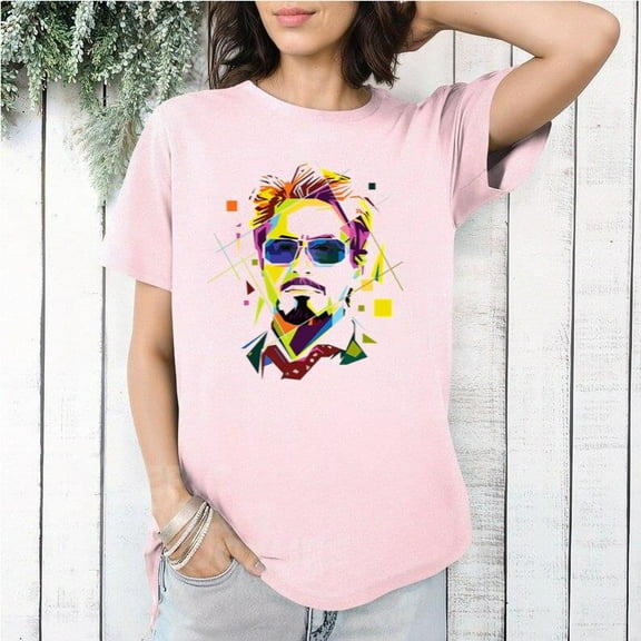 IRO Graphic Tees Unique Yellow Modern Design Art Style Fun T-Shirt, for men & women, up to size 5XL