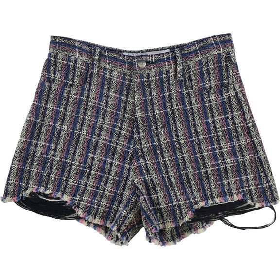 IRO Womens Embroidered Casual Bermuda Shorts, Blue, 38