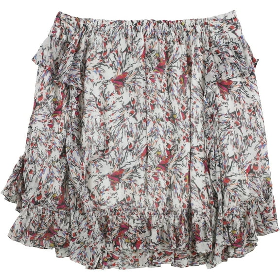 IRO Womens Ruffle Mini Skirt, Multicoloured, 42