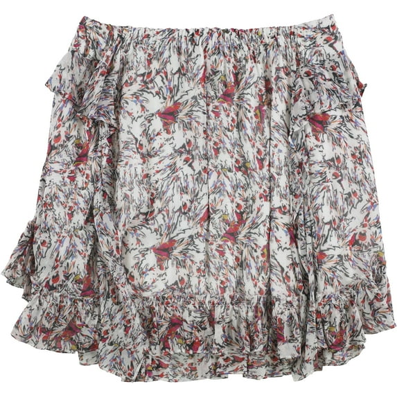 IRO Womens Ruffle Mini Skirt, Multicoloured, 42