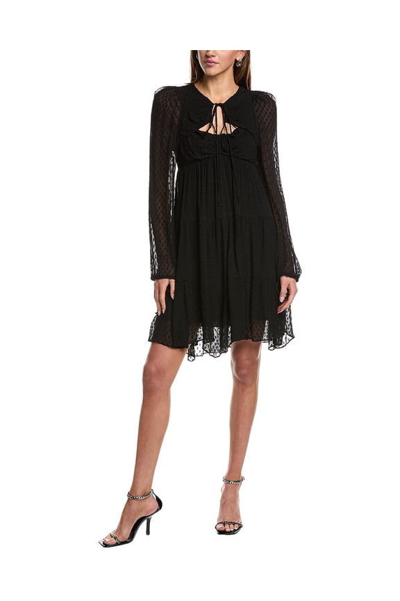 womens Dixon Mini Dress, 34, Black