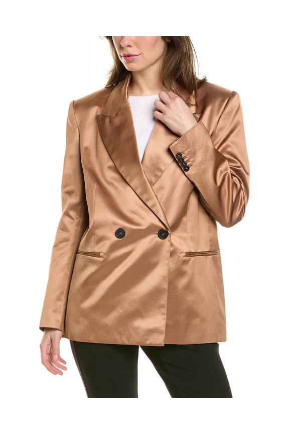 womens    Jacket Blazer, 34, Gold