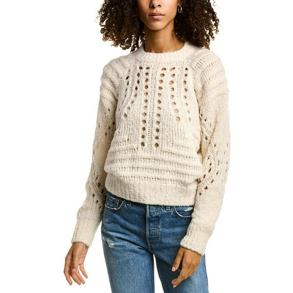 IRO womens Kanna Alpaca & Wool-Blend Sweater, L, White
