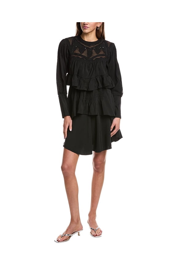 womens Micha Mini Dress, 34, Black