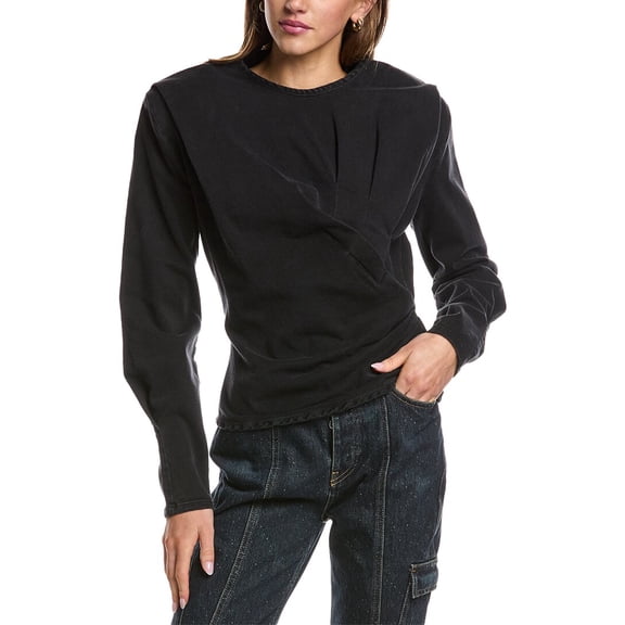 IRO womens  Milley Top, 34, Black