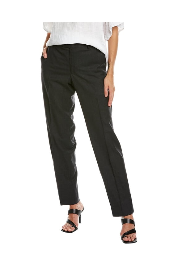 womens Mitch Slim Wool-Blend Trouser, 48, Grey