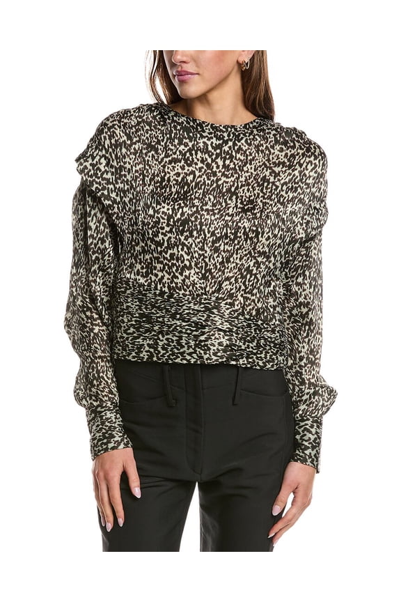 womens  Rusko Silk Top, 36, Beige