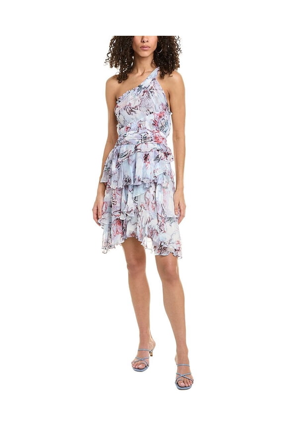 womens Tiered Halter Dress, 34, Purple