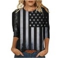 thumbnail image 1 of IROINNID 4th of July T-Shirt For Women Fashion Loose Shirt Casual Top Round Neck Women Tops USA 4th Of July, 1 of 5