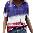 thumbnail image 1 of IROINNID 4th of July T-Shirt For Women Tops V-Neck July 4th Women Tops USA July 4th, 1 of 5