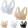 thumbnail image 1 of IROINNID 5PC Sport Bra for Woman Embroidered Comfortable No Rims Solid Breathable Bra Daily Workout Underwear,White, 1 of 4