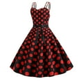 thumbnail image 1 of IROINNID A-Line Dress For Women Sleeveless V-Neck Vintage Swing Dress Regular Print Dress, 1 of 3