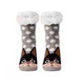 thumbnail image 1 of IROINNID Ankle Socks for Men and Women Christmas Gifts Winter Warm Cotton Plush Thicker Anti-slip Floor Socks Knit Soft Socks Clearance,Gray, 1 of 2
