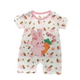 thumbnail image 1 of IROINNID Baby Bunting Girl Boys And Girls Cartoon Print Short Sleeved Crawl Clothes 0-3 Monthes, 1 of 3