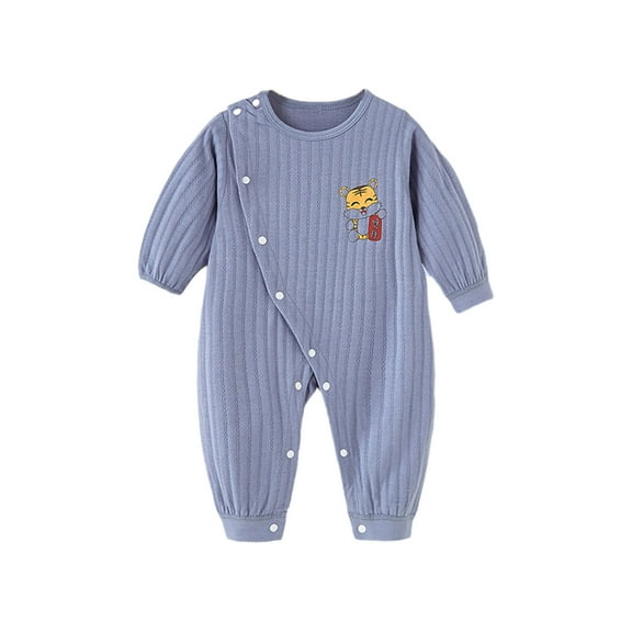 IROINNID Baby Long Sleeve Onesies Baby Boy's Pajamas Soild Color Summer Creeping Clothes