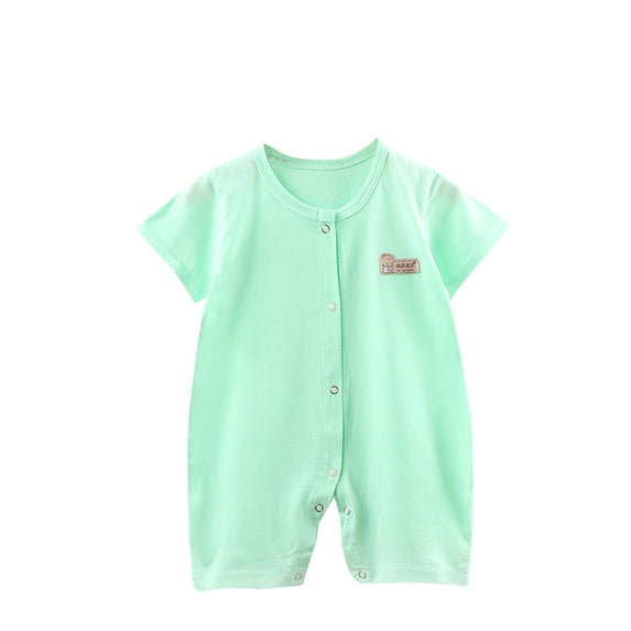 IROINNID Baby Short Sleeve Onesies Baby Pajamas Cotton Home Creeping Clothes for Infant