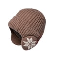 thumbnail image 1 of IROINNID Beanies for Women with Ear Flap Winter Warm Knit Soft Stretch Daily Beanies Cap,Khaki, 1 of 5