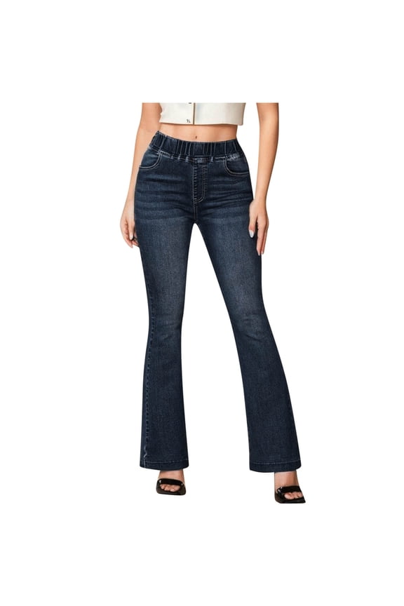 Bell Bottom Jeans for Women Stretchy High Waisted Flare Curvy Denim Pants