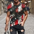 thumbnail image 1 of IROINNID Big and Tall Men T Shirts,Indenpence Day Lightweight Thin Basic Round Neck Casual Blouses for Men, 1 of 5
