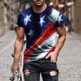 thumbnail image 1 of IROINNID Big and Tall Men T Shirts, Indenpence Day Lightweight Thin Basic Round Neck Festive Printed Blouses for Men, 1 of 5