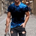 thumbnail image 1 of IROINNID Big and Tall Men T Shirts, Lightweight Thin Basic Round Neck Printed Comfortable Blouses for Men, 1 of 5