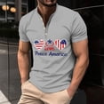 thumbnail image 1 of IROINNID Big and Tall T Shirts for Men, Indenpence Day Lightweight Thin Basic V-Neck Botton Festive Printed Summer Blouses for Men, 1 of 5