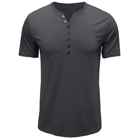 IROINNID Big and Tall T Shirts for Men, Lightweight Thin Basic Lapel Round Neck Plain Summer Slim Tops for Men