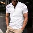 thumbnail image 1 of IROINNID Big and Tall T Shirts for Men, Lightweight Thin Basic Lapel V-Neck Botton Casual Printed Summer Blouses for Men, 1 of 5