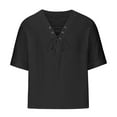 thumbnail image 1 of IROINNID Big and Tall T Shirts for Men, Lightweight Thin Basic V-Neck Knit Loose Casual T-shirt for Men, 1 of 4
