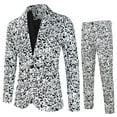 thumbnail image 1 of IROINNID Blazer Suit Set for Men Casual Pocket Blazer Jacket and Pants Printed Suit Two-Pieces Set,Gray, 1 of 9