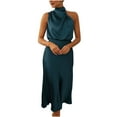 thumbnail image 1 of IROINNID Bodycon Dress For Women Sleeveless Round Neckline Summer Casual Vest Long Dress Strapless Solid Color Dress, 1 of 7