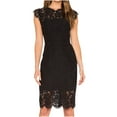 thumbnail image 1 of IROINNID Bodycon Dress For Women Sleeveless Round Neckline Summer Lace Zipper Sexy Club Dress Cap Strapless Solid Color Dress, 1 of 7