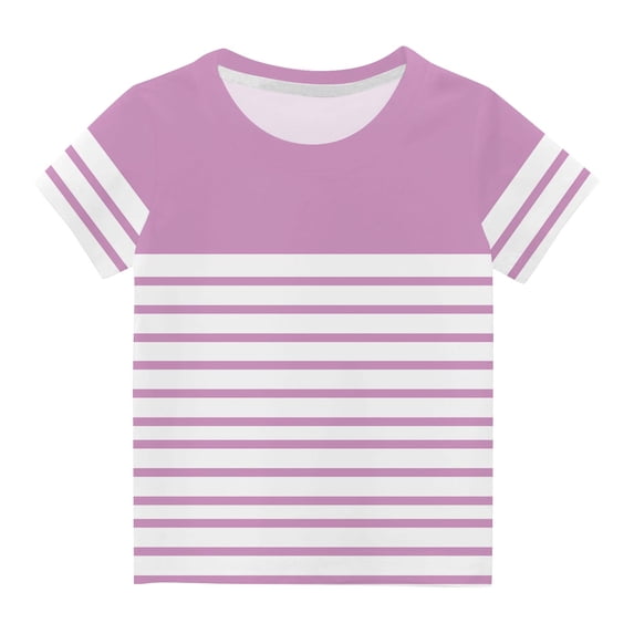 IROINNID Boys Girls Easter Shirts Tshirt Short Sleeve Top Funny Stripe Graphic Tshirts 3-14 Years 11-12 Years