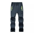 thumbnail image 1 of IROINNID Boys and Girls Plush Solid Color Keep Windproof Water Proof Outdoor Hiking Ski Pants 5T, 1 of 9