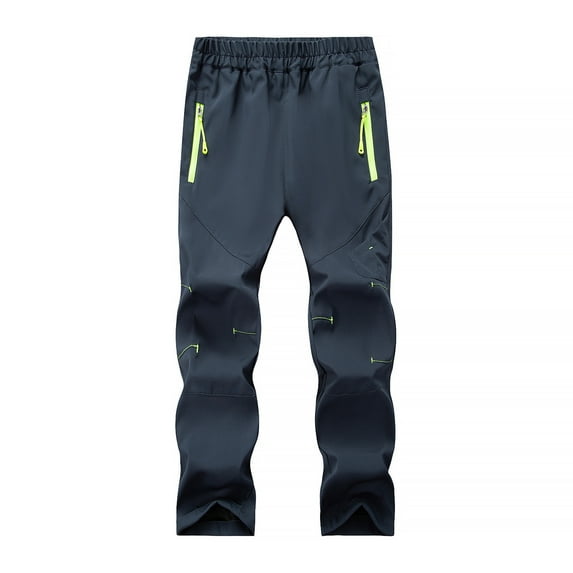 IROINNID Boys and Girls Plush Solid Color Keep Windproof Water Proof Outdoor Hiking Ski Pants 5T